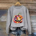 thumbnail image 5 of Kilaqueen Pumpkin Halloween Sweatshirts for Women Casual Fashion Oversized Hoodie Graphic Printed Crewneck Sweatshirts Warm Fall Pullover Blouses, 5 of 5