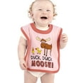 thumbnail image 3 of LazyOne Animal-Print Baby Bibs, Cute Baby Shower Gifts, Pink (Duck Duck Moose, One Size), 3 of 6