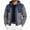 Gray, variant on longantii Mens Hooded Cargo Coat Color Block Long Sleeve Full Zip Jacket Multi Pocket Relax Fit Streetwear Tops Daily Spring Fall Casual Outerwear Gray L
