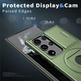thumbnail image 3 of SaniMore Case for Samsung Galaxy S23 Ultra, Slidng Camera Window with Kickstand Holder, Magnetic Car Mount, Function Slim Fit Protection Shockproof Anti-fall Magnetic Cover for S23 Ultra, Olivegreen, 3 of 6