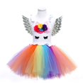 thumbnail image 1 of Vestidos de unicornio arcoíris para niños, niñas bebés, vestido de tutú de unicornio, disfraz de fiesta de Halloween, vestido de baile colorido para niños zhangyuxiang unisex, 1 of 2