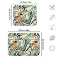 thumbnail image 3 of Teal Orange Marble Dish Drying Mat 16x18 Absorbent Microfiber Draining Rack Pad for Kitchen Counter Sink, 3 of 8