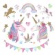 thumbnail image 3 of Calcomanías de pared de unicornio, pegatinas de pared de unicornio de gran tamaño, decoraciones para niñas, fiesta de cumpleaños del dormitorio de los niños Afortunado Sencillez, 3 of 3