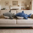 thumbnail image 5 of Cute Shark Plush Toy - 23.6 inch Soft Shark Stuffed Animal for Adults - Birthdays, Easter, Valentines Day Gift, Blue, 1Pcs, 5 of 7