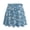Blue Coral Pattern, variant on Union Jack Pattern Polyester Spandex Blend Tennis Skirt with Built-in Shorts, Inner Pockets 2 Side Pockets Golf Skirts for Yoga Hiking Pickleball, Size Large