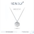 thumbnail image 4 of ORUYROP Collier Pendentif Lune 14K Or Remplissage Délicat Martelé Phase de Lune Collier Ras du Cou Simple Croissant de Lune Pleine Lune Cercle Karma Collier Ras du Cou, 4 of 7
