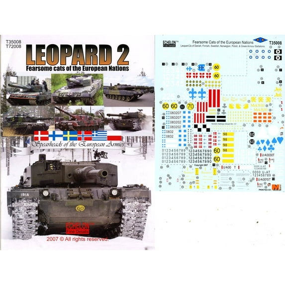 Echelon Fine Decal 1:35 Leopard 2 Fearsome Cats of the European Nations #T35008