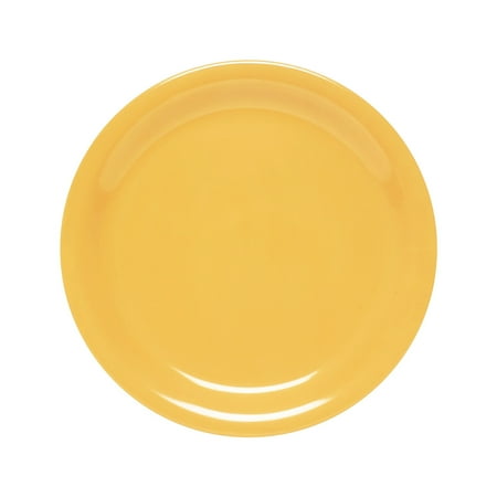 

7 1/4 Dia. x 5/8 H Narrow Rim Plate Yellow Melamine Pack of 6