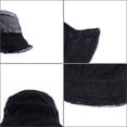 thumbnail image 7 of CoCopeaunt Denim Bucket Hat Frayed Edge Fisherman Hat for Women Men Summer Casual Jean Fisherman Cap Outdoor Beach Sun Hats, 7 of 7