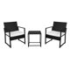 thumbnail image 1 of Single 2pcs Mesa de centro 1pc Silla plana expuesta Juego de tres piezas Negro Zimtown contemporÃ¡neo, 1 of 5