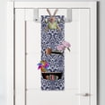 thumbnail image 2 of Victorian Hanging Pocket Organizer, Baroque Damask Motif of Curved Flowers Rococo European Retro Art Print, Printed Polyester Storage Bag with Pockets, 9" x 27", Indigo and White, 2 of 2