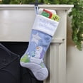 thumbnail image 2 of Northlight 20" Blue "Baby's First Christmas" Velveteen Snowman Angel Christmas Stocking, 2 of 3