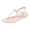 Beige, variant on Women's Flat Sandals Adjustable Slip on Flip Flops Lightweight Beach Shoes Solid Color Summer Dressy Flat Shoes Beige Size 6.5