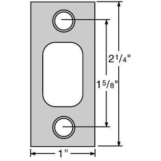 Strong Door Reinforcement Plate – Steel Construction, Single Hole, Fits 2-1/8 Inch Bore, For Wood/Metal Doors