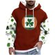 thumbnail image 2 of Sudadera con capucha para hombre, estilo informal, con estampado del Día de San Patricio, con cordón y manga larga, de poliéster., 2 of 5