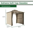 thumbnail image 6 of Hanover Sahara 9.8' x 9.8' Soft Top Outdoor Gazebo Canopy with Curtains, Pop Out Roof, and Roof Vent, Heavy Duty - SAHARAGAZ-TAN, 6 of 14
