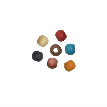 - EuroWood Natural Wood Beads, Round 4mm Diameter, 250 Pieces, Multi-Colored