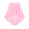 thumbnail image 5 of Lejafay Kids Girls Modern Lyrical Dance Dress Sparkly Rhinestone Crop Top with High Low Sheer Mesh Skirt Pink 14, 5 of 7