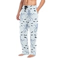 thumbnail image 2 of FORMRS Mens Pajama Pants with Pockets Cotton Sleepwear Lounge Bottoms Sizes S-2XL, Blue Octopus Pattern, 2 of 7