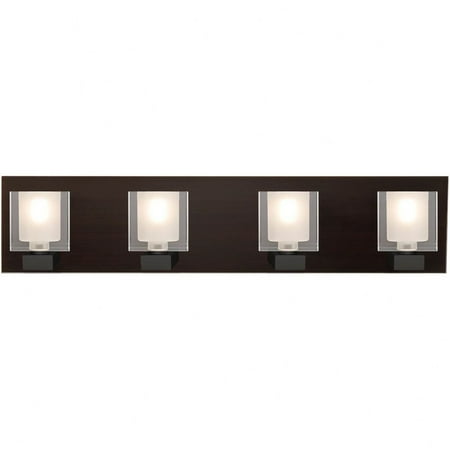 

Besa Lighting 4WF-BOLOFR-LED-BR Bolo - 4 Light Bath Vanity Bronze LED Bronze Finish with Clear/Frost Glass
