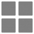thumbnail image 1 of Vintage Coaster Set of 4, Continuous Connected Flowers Design on a Plain Background Classic Vibes, Square Hardboard Gloss Coasters, Standard Size, Charcoal Grey White, by Ambesonne, 1 of 2
