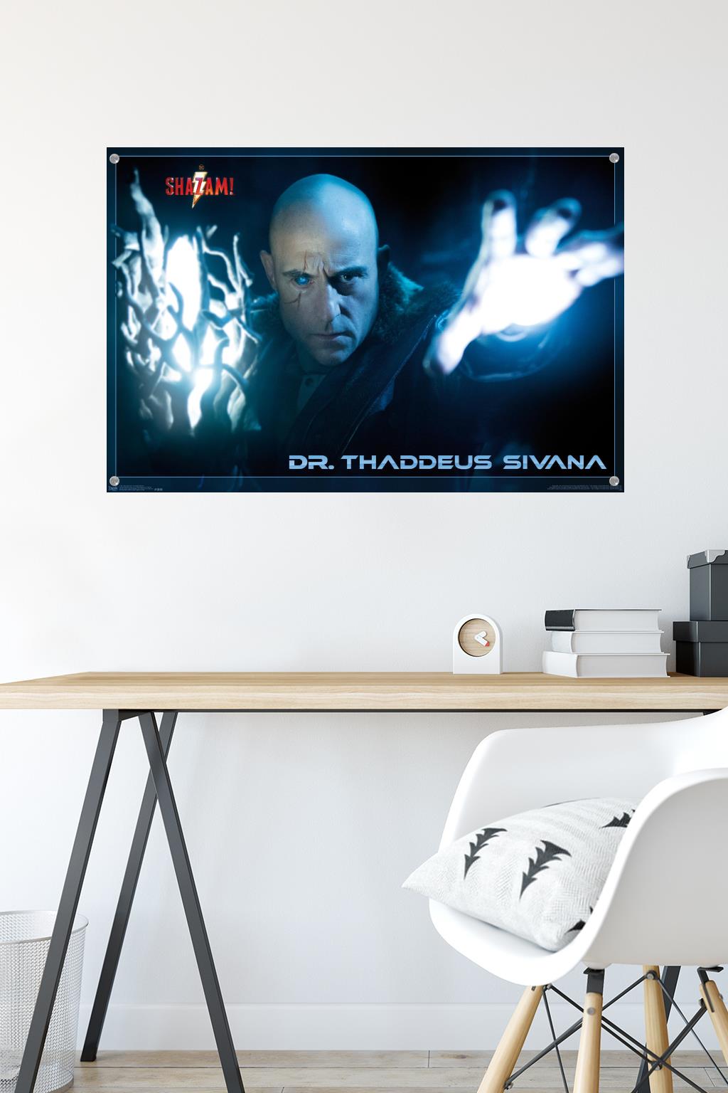 DC Comics Movie - Shazam - Dr. Sivana Wall Poster with Push Pins, 22.375" x 34"