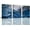 Blue/Silver, variant on 3 Pieces Wall Art Decor Beach Canvas Print Picture Sunrise Ocean Waves Scenery Painting Artwork for Office Wall Decor Home Decoration Stretched and Framed Ready to Hang - 12" x 16" x 3