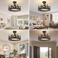 thumbnail image 2 of Ventilador de techo con luz Merexcint Farmhouse Rustic Black, 2 of 8
