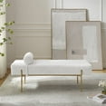 thumbnail image 6 of Posh Living Destiney Sherpa Bench Cream White, 6 of 7