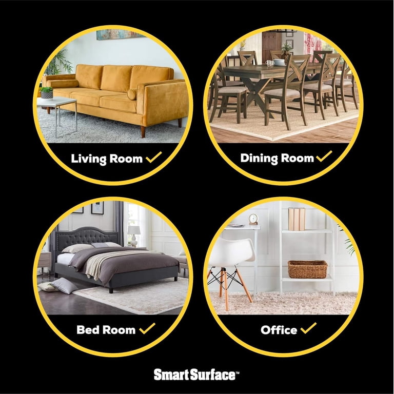Smart Surface 16-Pack Furniture Sliders For Carpet – 3.5 Inch Round, Heavy Duty, Beige, Move Heavy Furniture Easily, 30-Day Money Back