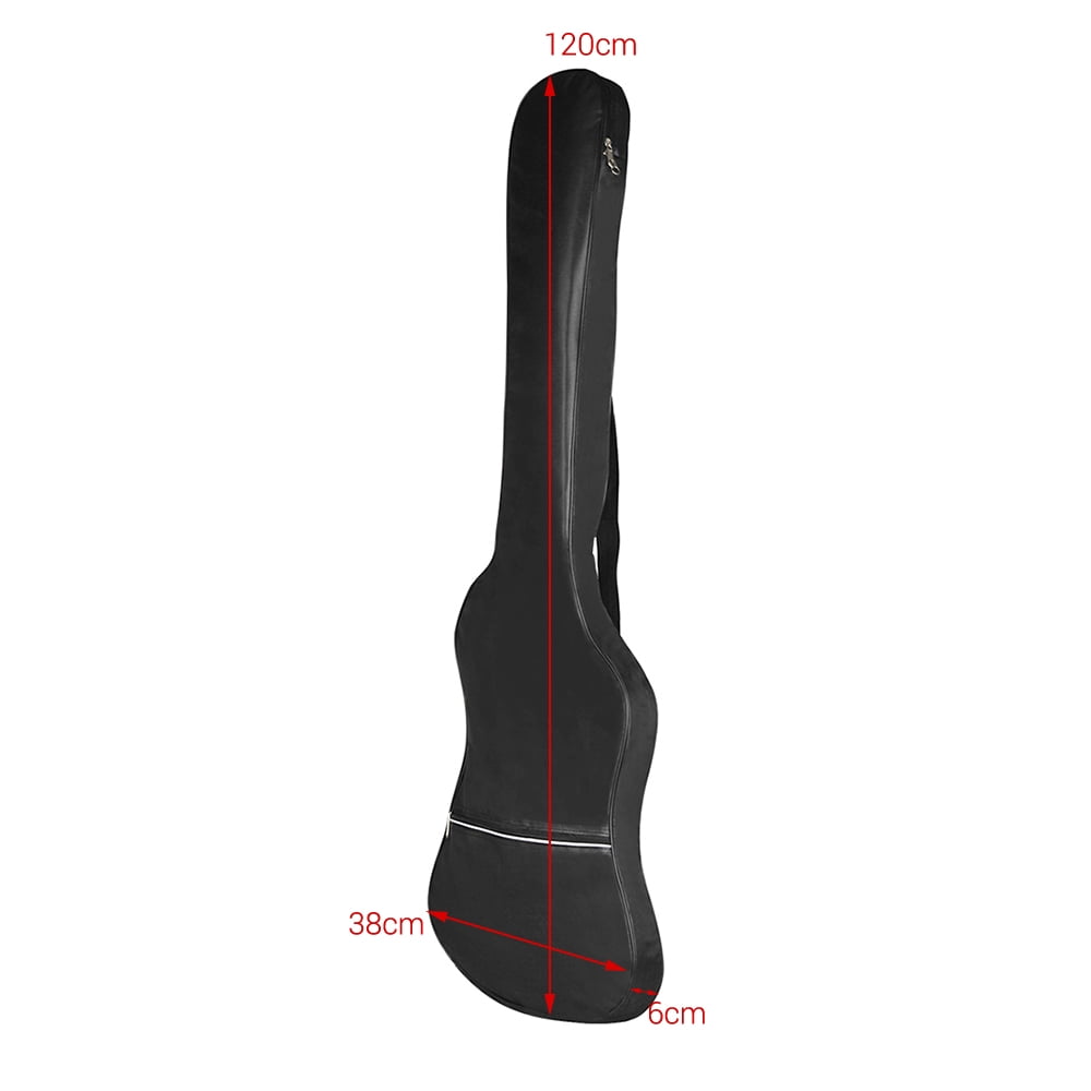 20mm Padded Backpack for Electric Bass and Guitar - Black Electric Bass Guitar Bag