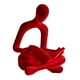 thumbnail image 4 of Estatua de pensador abstracto, figura humana, decoración novedosa, adorno decorativo de escritorio Rojo, 4 of 9