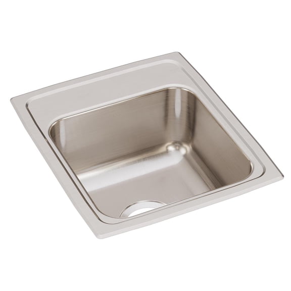 SS 15x17.5x7.6 Single Drop-in Sink