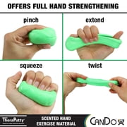 CanDo TheraPutty Scented Hand Exercise Putty For Rehabilitation, Exercises, Hand Therapy, Occupational Therapy, Green, apple scented, 2 Ounces