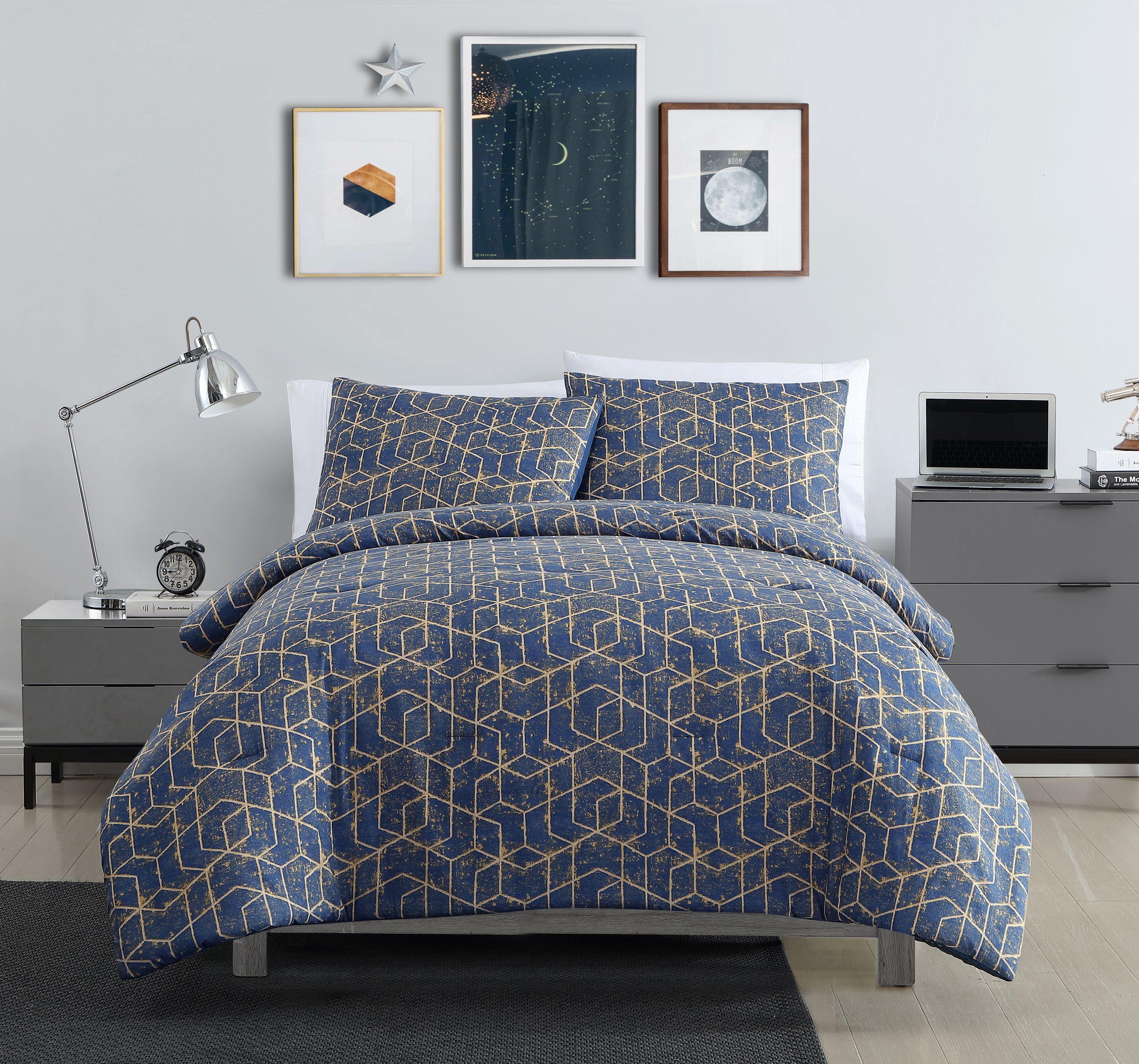 Ironclad Geometric Gold Duvet Cover, Grey And Gold Duvet Cover