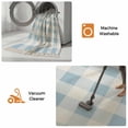 thumbnail image 5 of Blue Checkered Washable Area Rug 3'x5', Blue White Buffalo Plaid Woven Cotton Tassels Kitchen Rugs, Non Slip Indoor Door Mat Throw Carpet for Entryway Living Room Nursery Laundry Room, 5 of 9