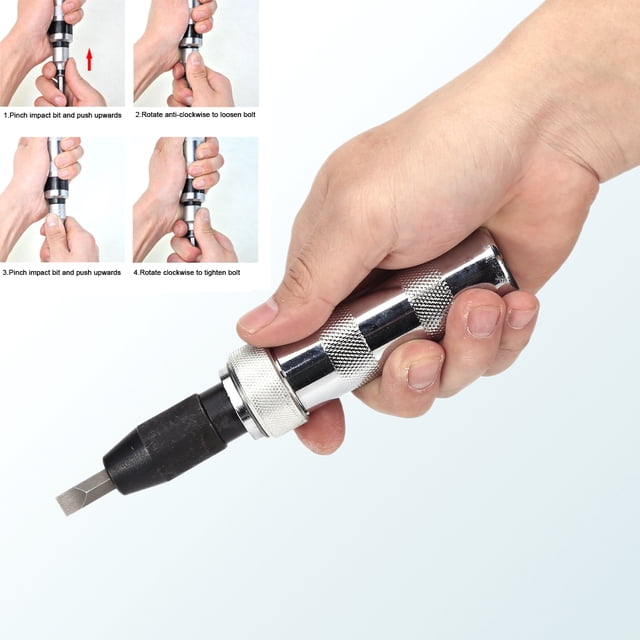 Visseuse à Impact, 7pcs Ensemble Multi-Visseuses à Impact Fonctionnelles Visseuse à Impact Bits Haute Capacité