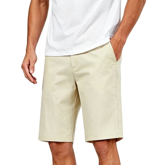 HappyYEE Plus Size Dress Shorts for Men, Straight Leg Breathable Casual Shorts, Summer Casual Business Work Bottoms XL