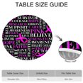 thumbnail image 6 of Breast Cancer Round Fitted Tablecloth with Elastic Edge,Dining Table Cover Waterproof,Outdoor Round Tablecloth for Camping,Dining,Indoor and Outdoor, 6 of 7