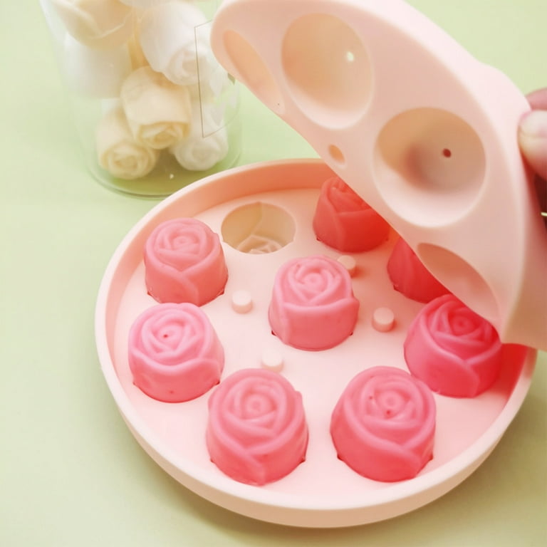Ice Cube Trays Reusable 3D Rose Ice Molds Easy-Release Silicone