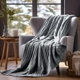 thumbnail image 6 of 62"x84" Heated Electric Blanket Fast Heating Lap Flannel Blankets, 1/2/4/6/8 Hours Auto-off 10 Heat Level Winter Throw Blankets, Over-heat Protection Flannel Heater Throws, Machine Washable, Grey, 6 of 8
