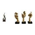 thumbnail image 1 of Estatua abstracta de resina con forma de llama pensante. Escultura de arte moderno. Adorno para vitrina, oficina, estantería, sala de estar o mesa., 1 of 8