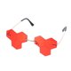 thumbnail image 5 of BEADCEST 1Par Gafas Sin Montura Rojas Para Fiesta Y Disfraz Uso En Casa, 5 of 6