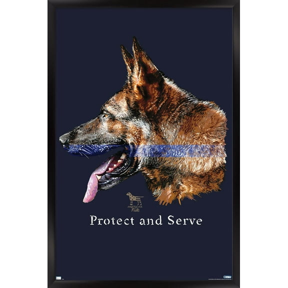 Jim Baldwin - Protect & Serve Wall Poster, 22.375" x 34" Framed