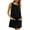 Black, variant on Women's Corduroy Overall Dress Round Neck A Line Skirtall Jumper Mini Dress Pinafore with Pockets