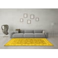 thumbnail image 3 of Ahgly Company Machine Washable Indoor Rectangle Persian Yellow Traditional Area Rugs, 8' x 10', 3 of 4