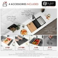 thumbnail image 3 of Stylish Dual Mount 32" Gray Composite Granite Single Bowl Kitchen Sink with 4 accs S-832WL, 3 of 15
