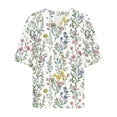 thumbnail image 5 of Jjayotai Women's Summer Tops, Short Sleeve Tunics, Dressy Casual Blouses, Henly Neck Button-Down Shirts, Boho Womens Clothing Multicolor^ M, 5 of 5