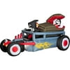 Airblown Halloween Inflatable Reaper Hot Rod with Vampire Coffin, 4.5' Tall x 8' Long