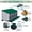 green, variant on Heavy Duty Chicken Nesting Box – 3 Roll-Away Compartments, Automatic Egg Collection, Ventilated Galvanized Steel, Wall Mount or Stand, Blue (Three Grids)
